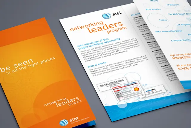 Print design for AT&T brochures