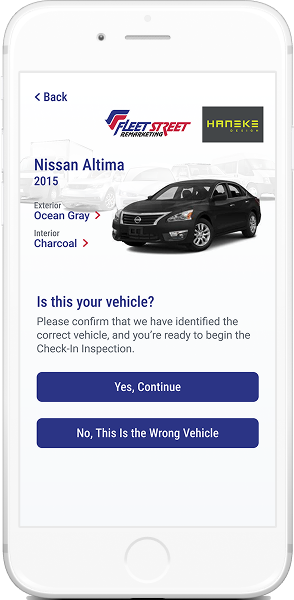 Vehicle confirmation