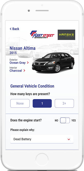 Vehicle evaluation form (part 1)