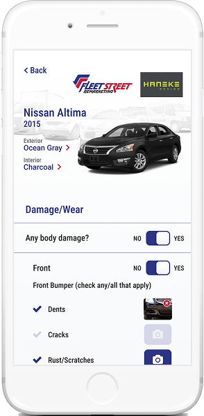 Vehicle evaluation form (part 3)