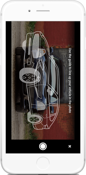 Guided vehicle photos (viewfinder)