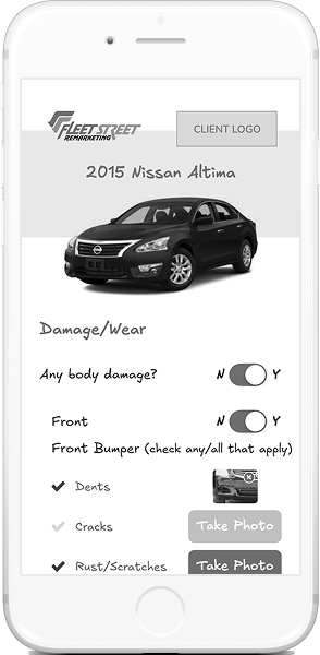 Wireframe: Vehicle evaluation form (part 3)