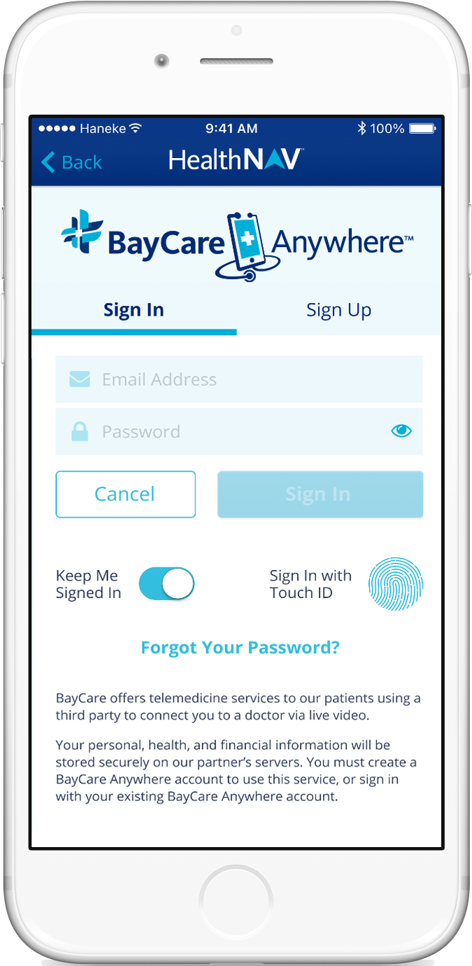 Single Sign-On wasn't available at launch, so telehealth required a separate account