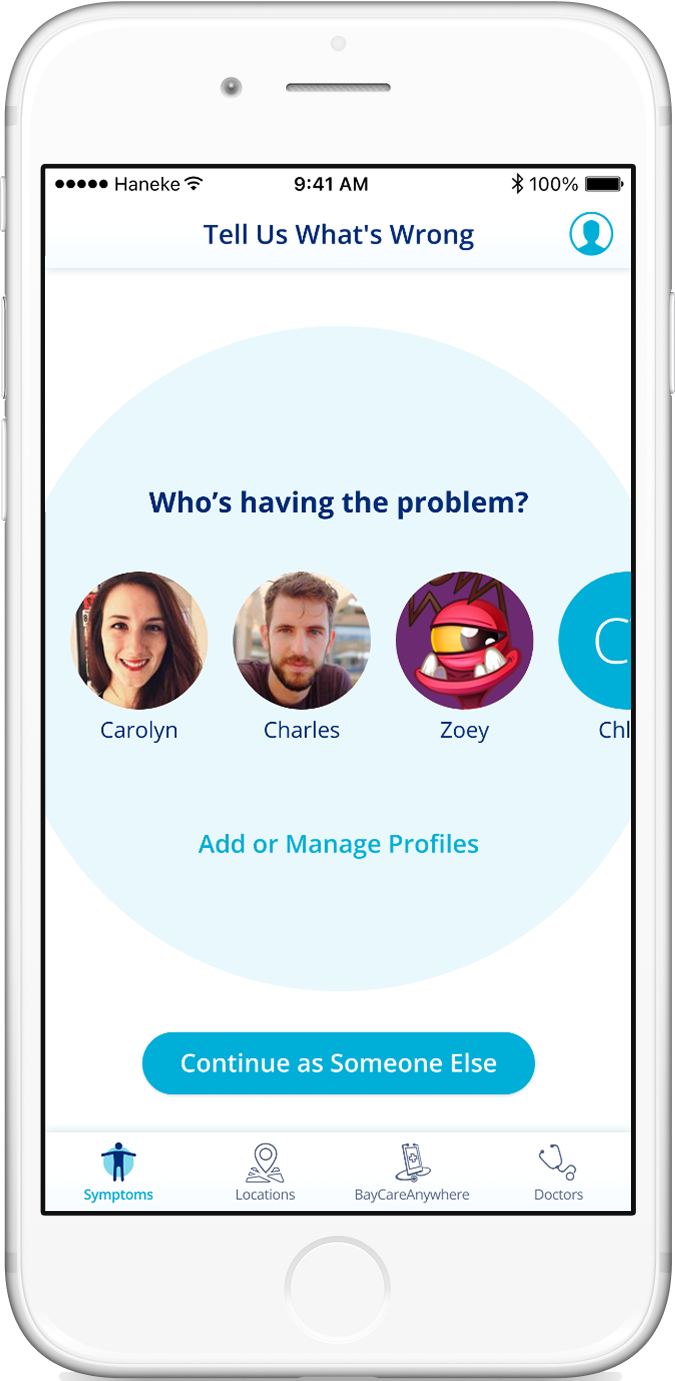 A new profile selector using avatars