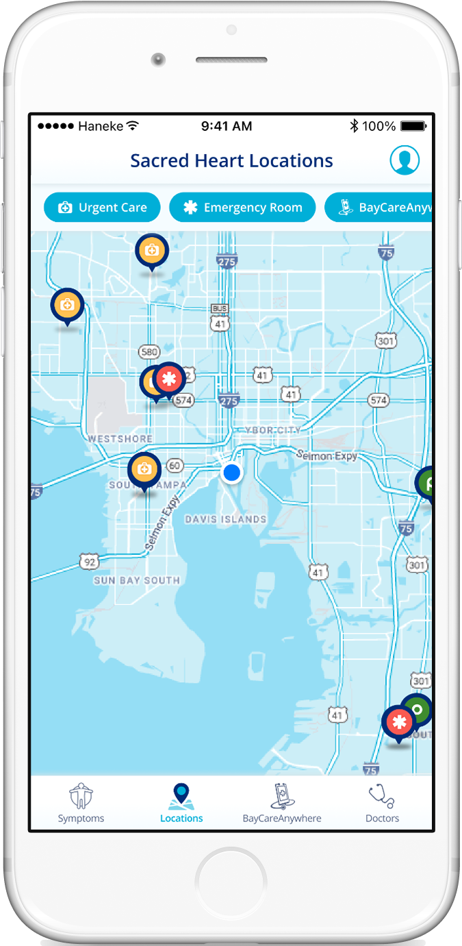 Updated map view with filtering for care types