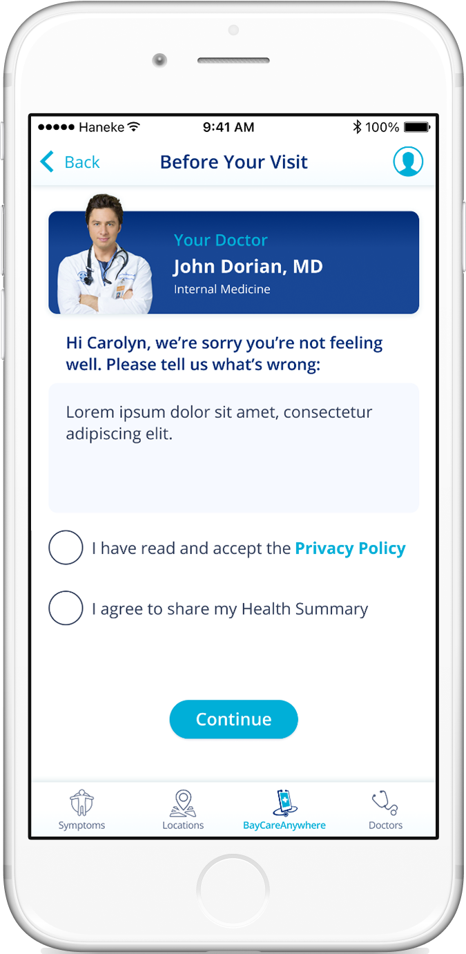 Updated visit confirmation