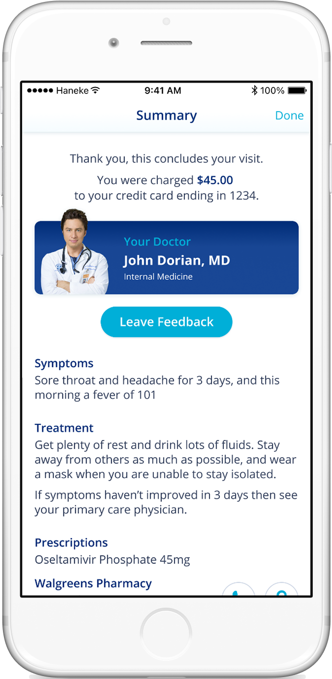 Updated visit summary